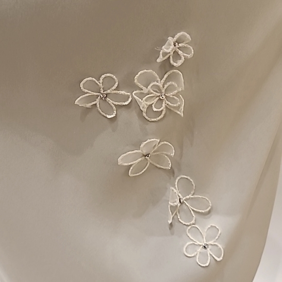 Vera Wang silk nightgown full length with crystals size M 100% silk - Picture 4 of 11